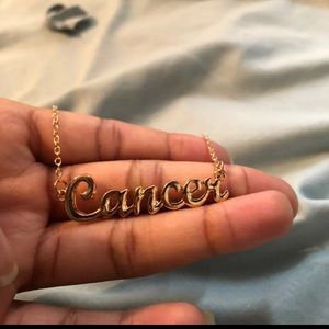 MAKOFFR Gold Cancer Zodiac Sign Necklace